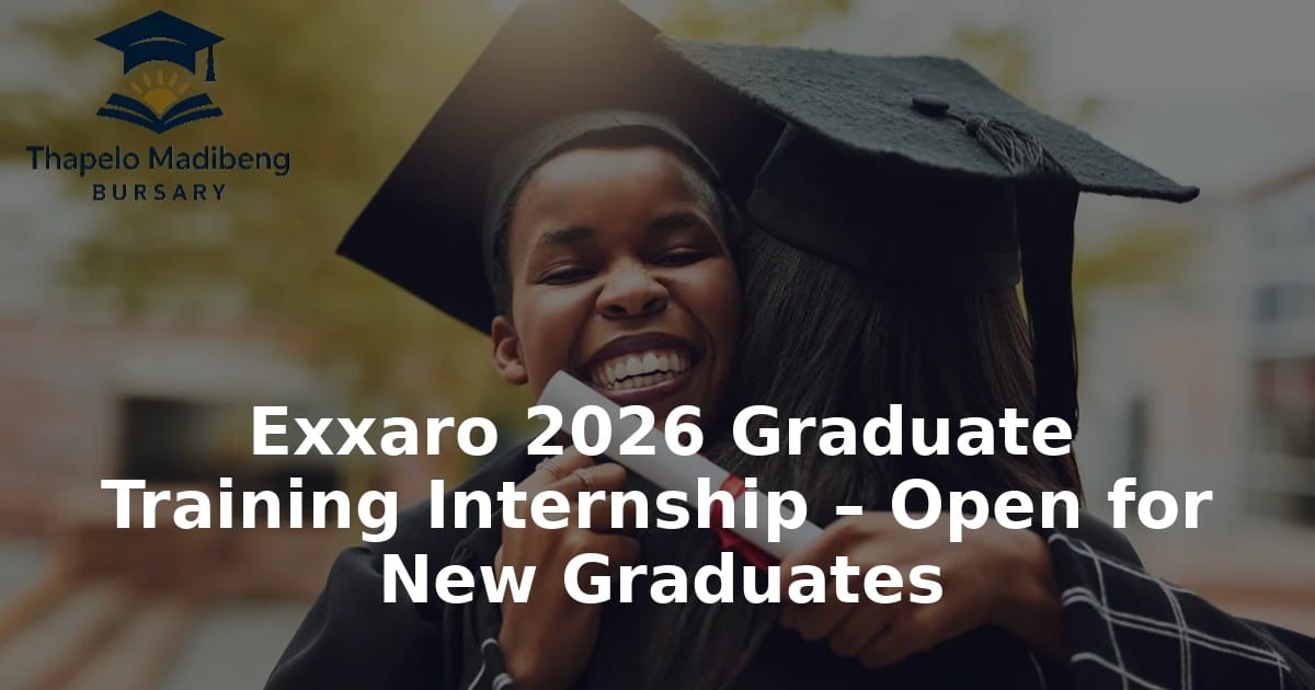 Exxaro 2026 Graduate Training Internship – Open for New Graduates