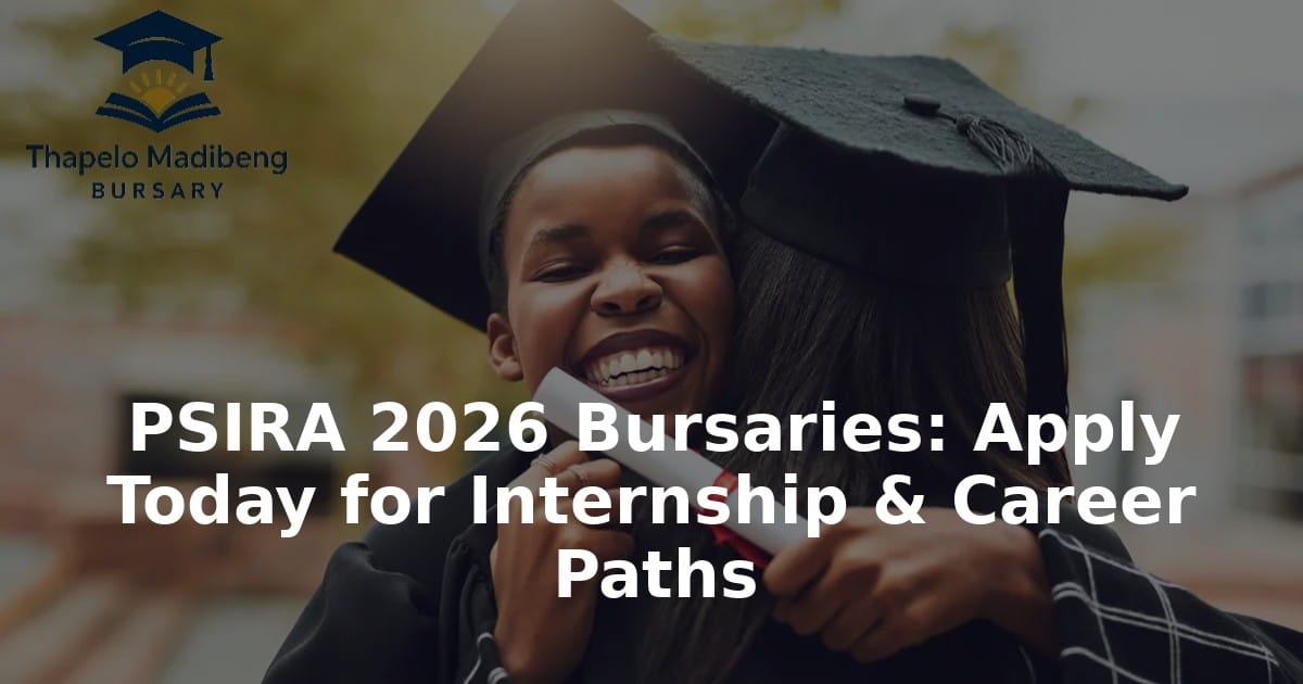 PSIRA 2026 Bursaries: Apply Today for Internship & Career Paths