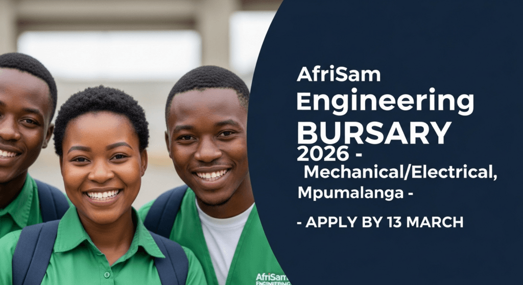 AfriSam Engineering Bursary 2026 – Mechanical/Electrical, Mpumalanga – Apply by 13 March