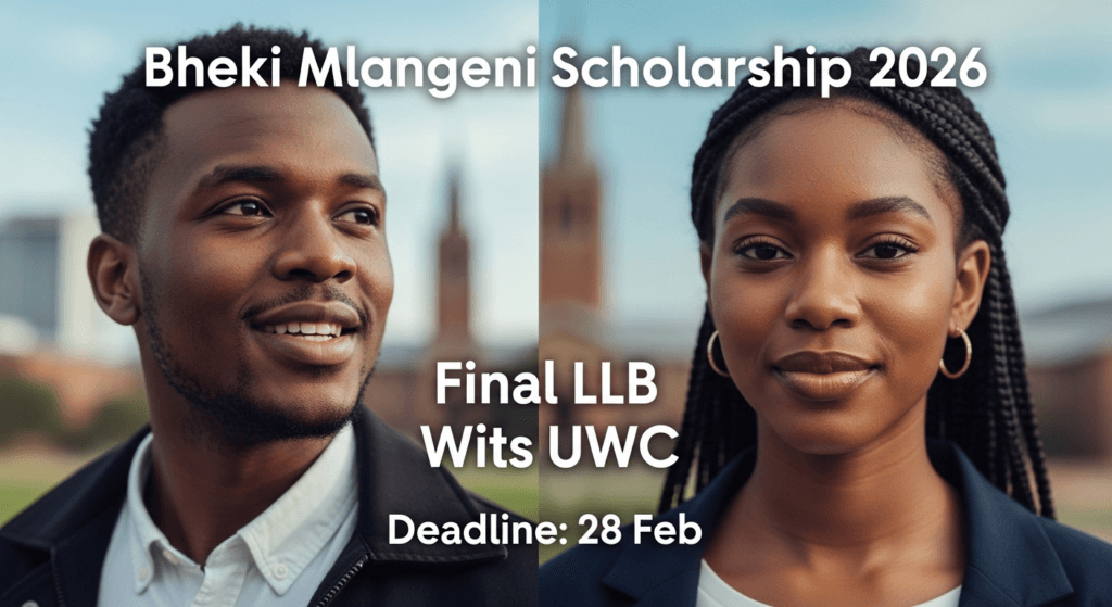Bheki Mlangeni Scholarship 2026 Final LLB Wits UWC Deadline 28 Feb