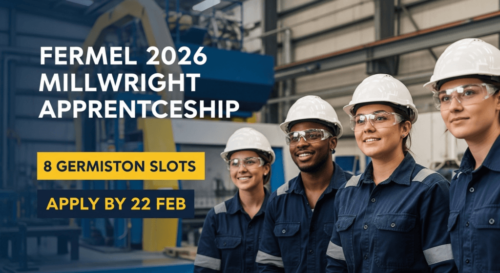 Fermel 2026 Millwright Apprenticeship – 8 Germiston Slots, Apply 22 Feb