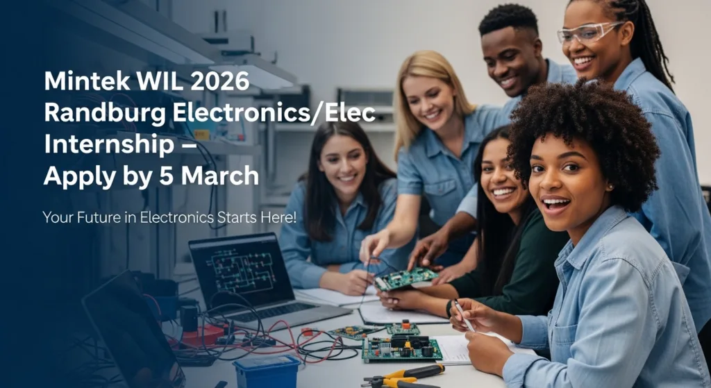 Mintek WIL 2026 Randburg Electronics/Elec Internship – Apply by 5 March