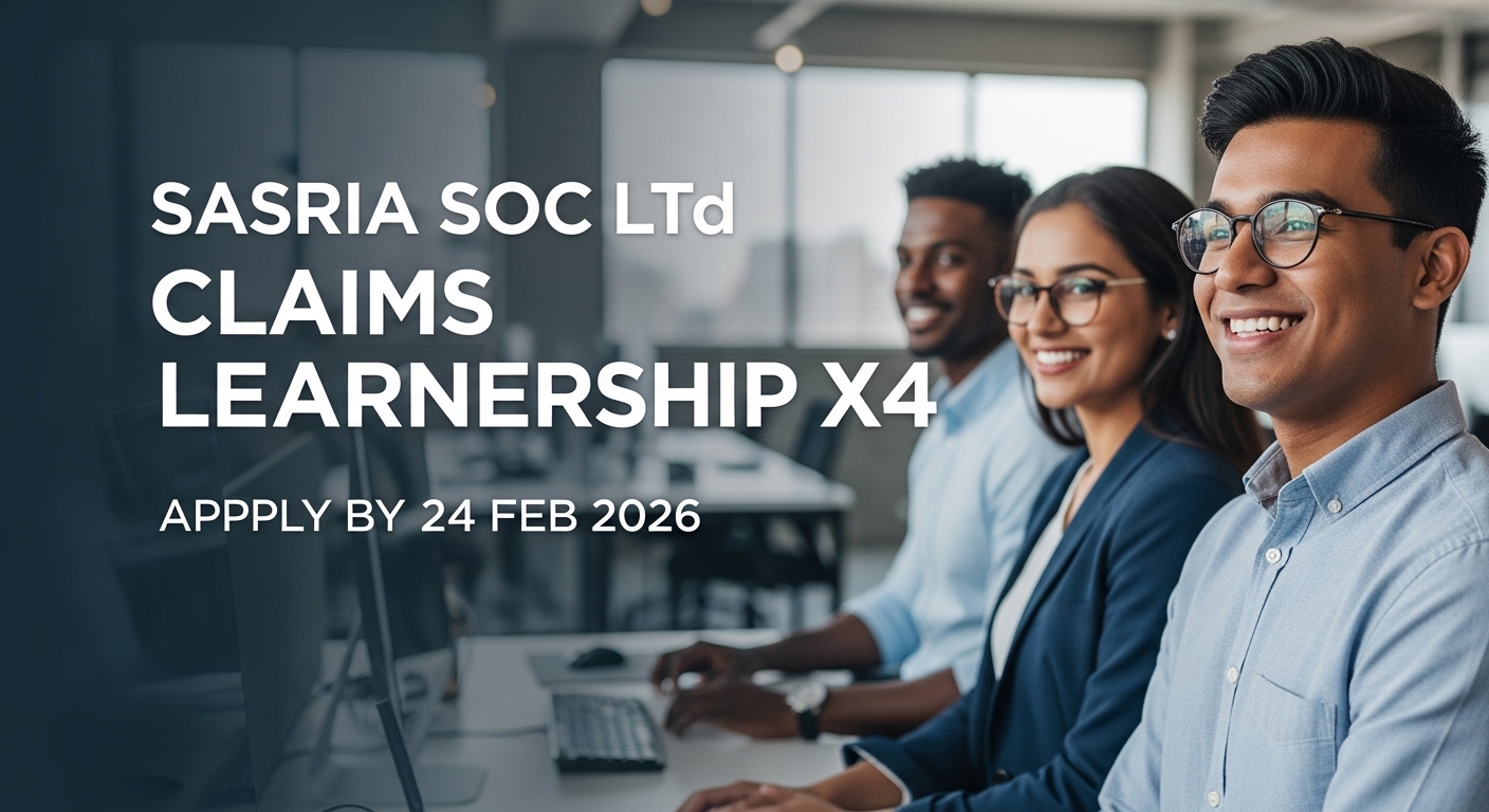Sasria SOC Ltd Claims Learnership X4 – Apply by 24 Feb 2026