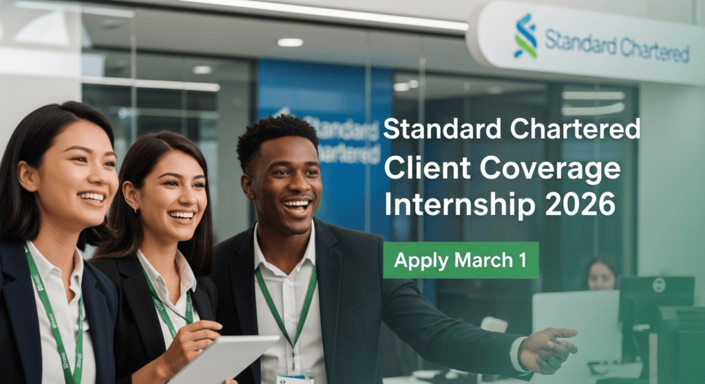 Standard Chartered Client Coverage Internship 2026 – Apply March 1