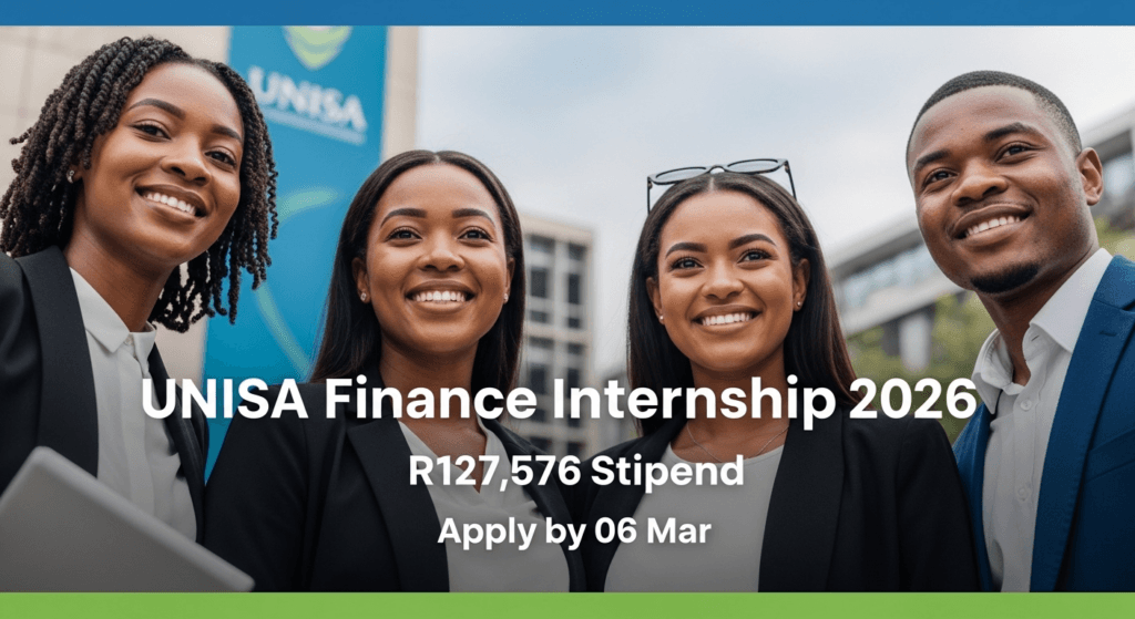 UNISA Finance Internship 2026 – R127,576 Stipend, Apply by 06 Mar