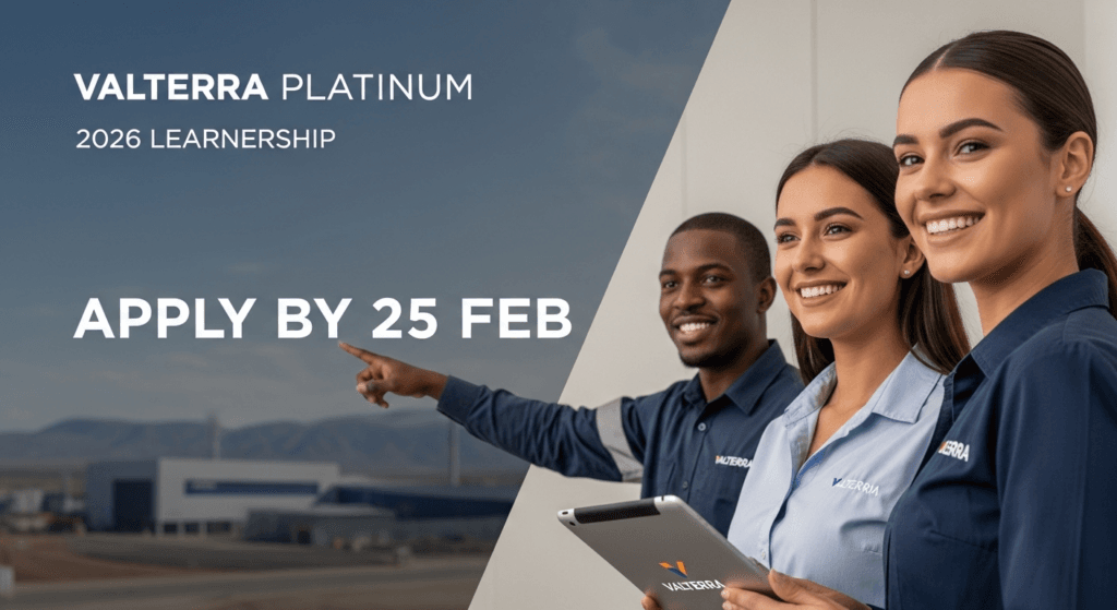 Valterra Platinum 2026 Learnership – Amandelbult, Apply 25 Feb
