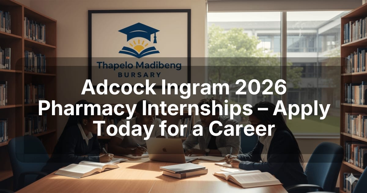 Adcock Ingram 2026 Pharmacy Internships – Apply Today for a Career