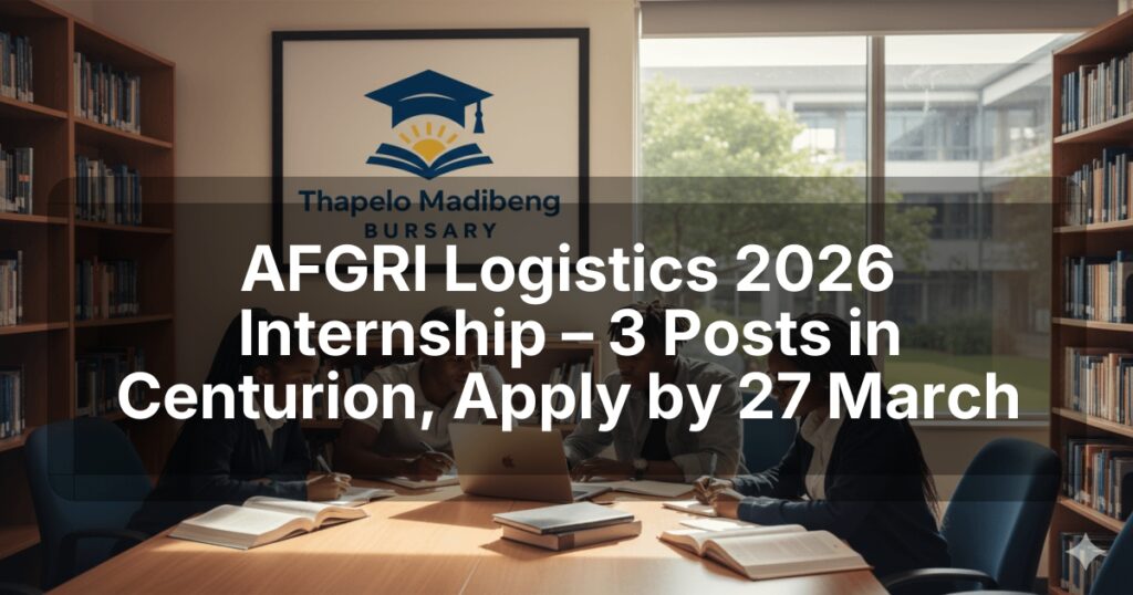 AFGRI Logistics 2026 Internship – 3 Posts in Centurion, Apply by 27 March