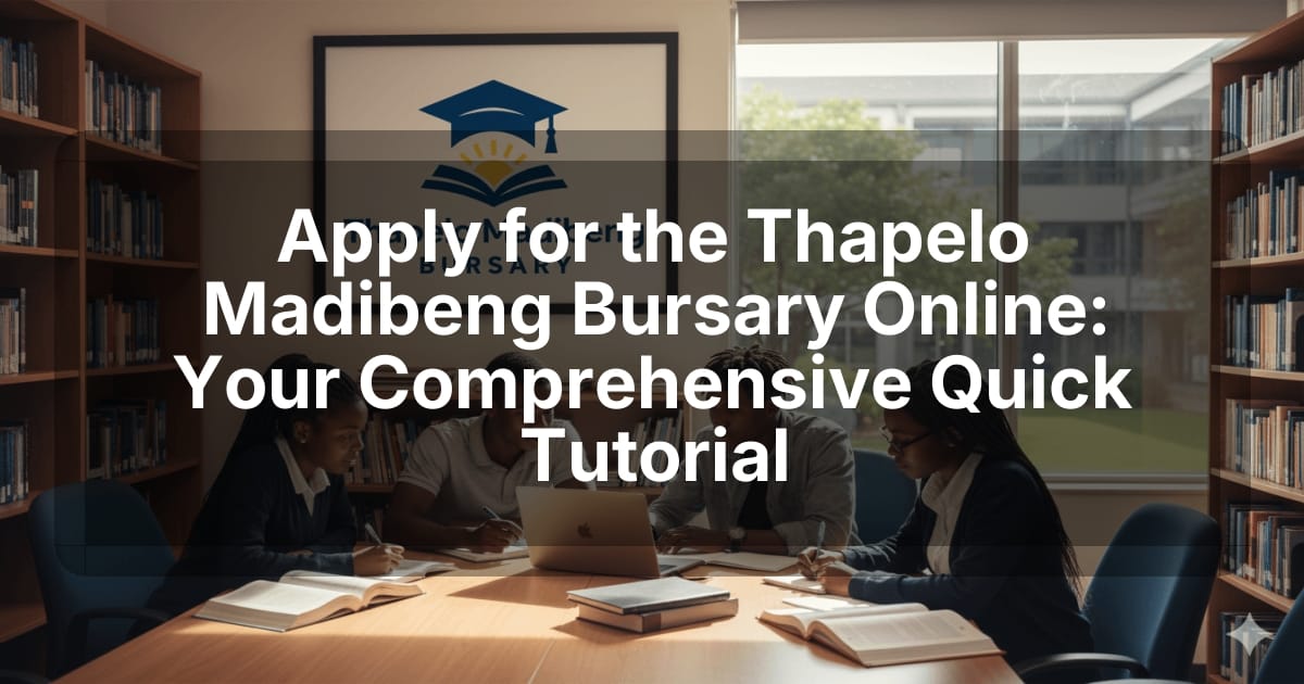 Apply for the Thapelo Madibeng Bursary Online: Your Comprehensive Quick Tutorial