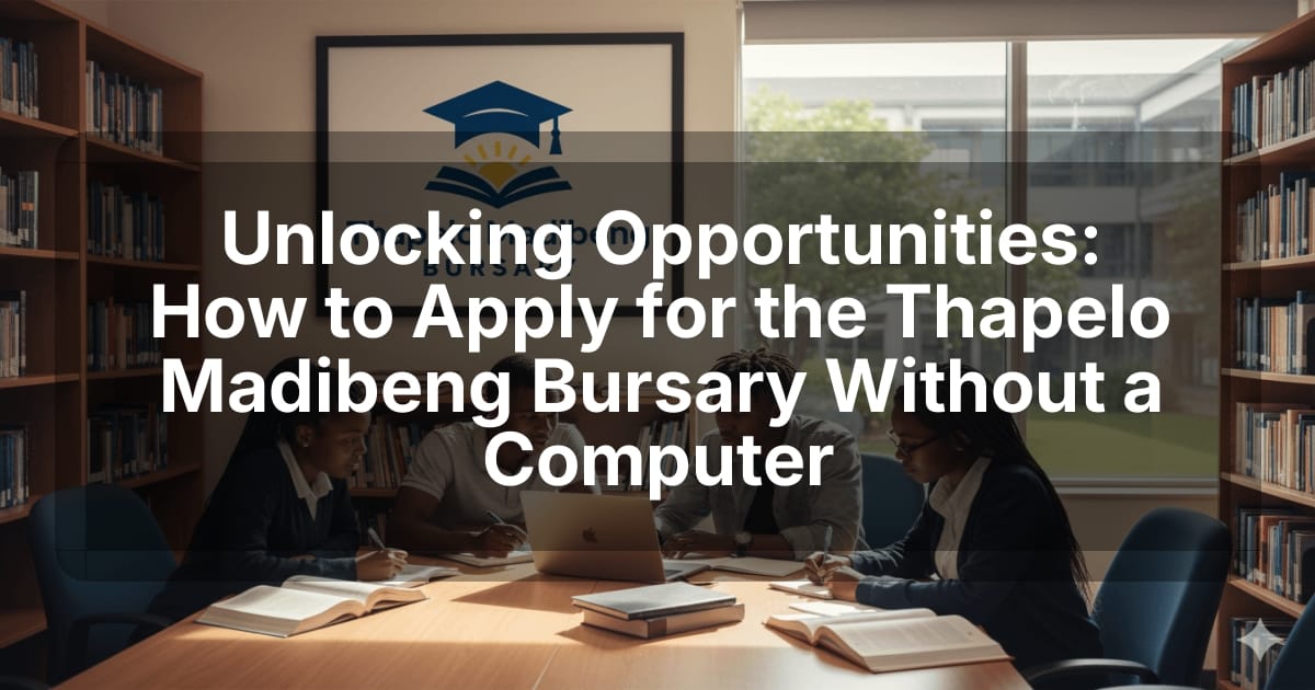 Unlocking Opportunities: How to Apply for the Thapelo Madibeng Bursary Without a Computer
