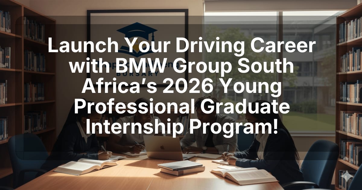 Launch Your Driving Career with BMW Group South Africa’s 2026 Young Professional Graduate Internship Program!
