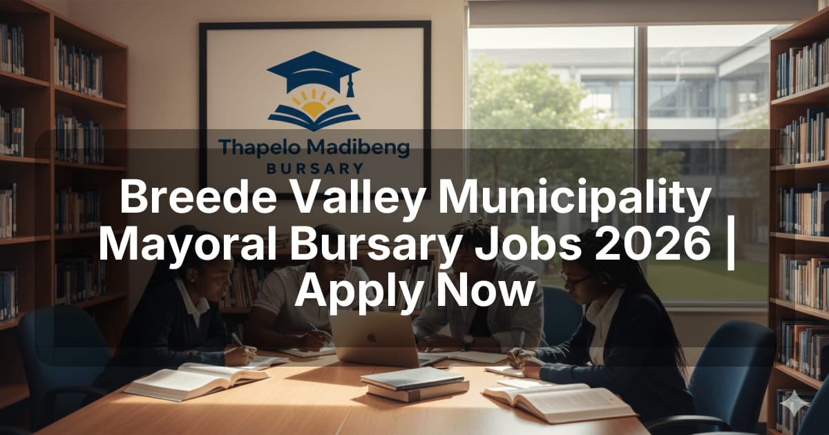 Breede Valley Municipality Mayoral Bursary Jobs 2026 | Apply Now