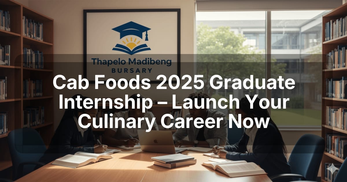 Cab Foods 2025 Graduate Internship – Launch Your Culinary Career Now