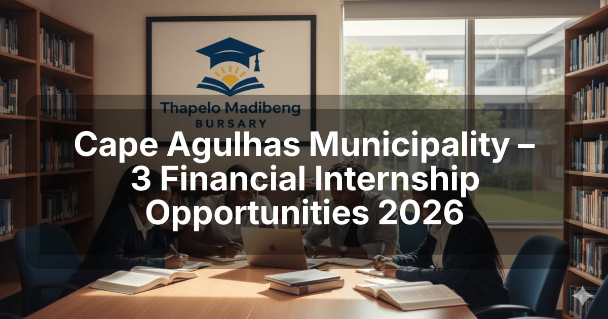 Cape Agulhas Municipality – 3 Financial Internship Opportunities 2026