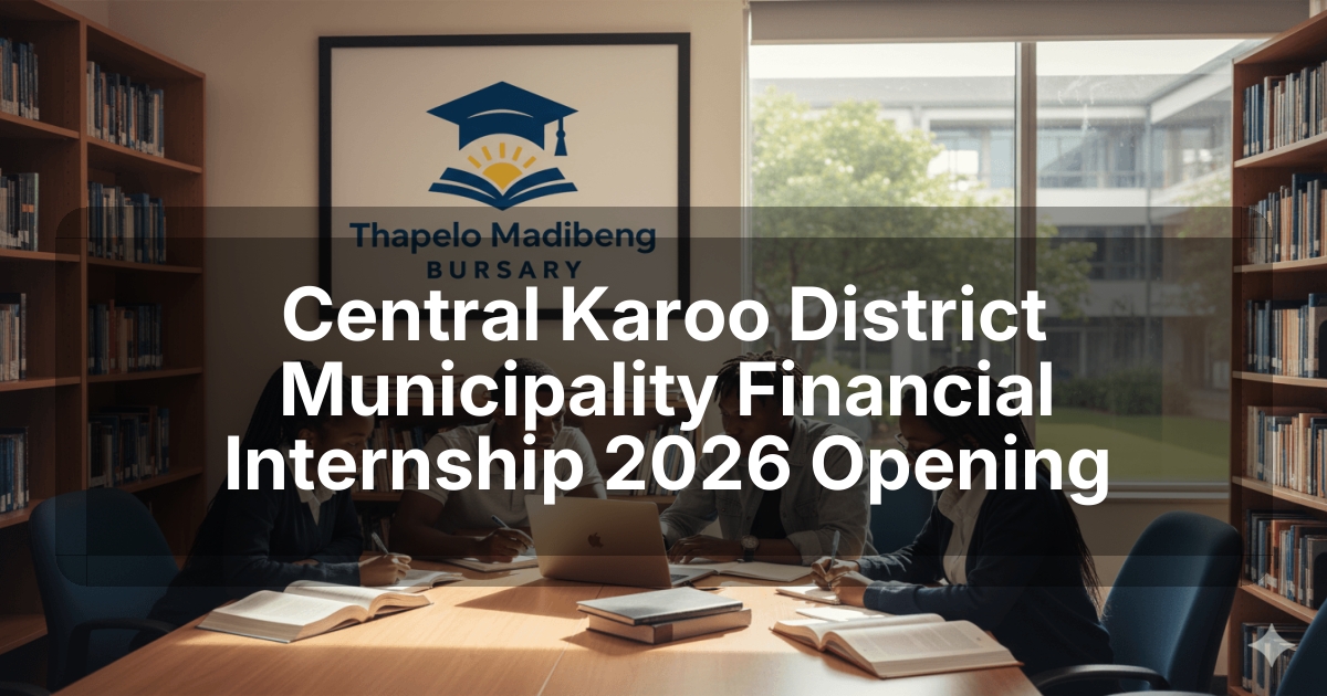 Central Karoo District Municipality Financial Internship 2026 Opening