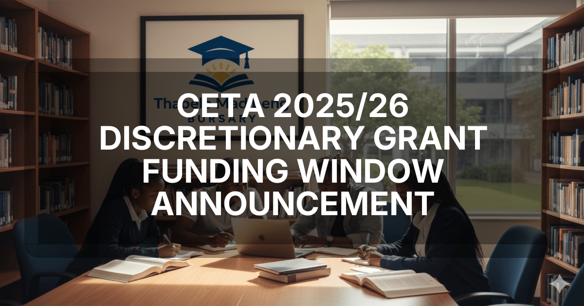 CETA 2025/26 DISCRETIONARY GRANT FUNDING WINDOW ANNOUNCEMENT