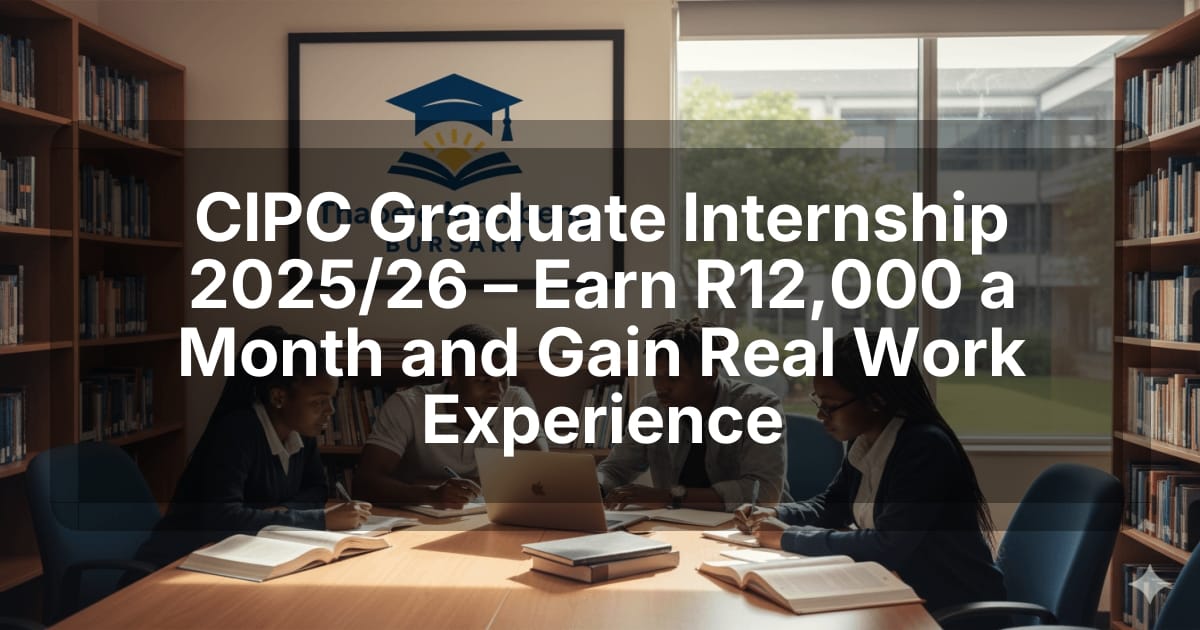 CIPC Graduate Internship 2025/26 – Earn R12,000 a Month and Gain Real Work Experience