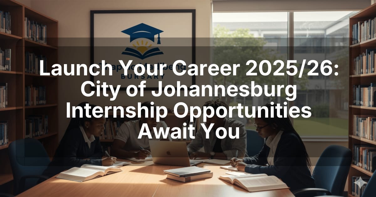 Launch Your Career 2025/26: City of Johannesburg Internship Opportunities Await You