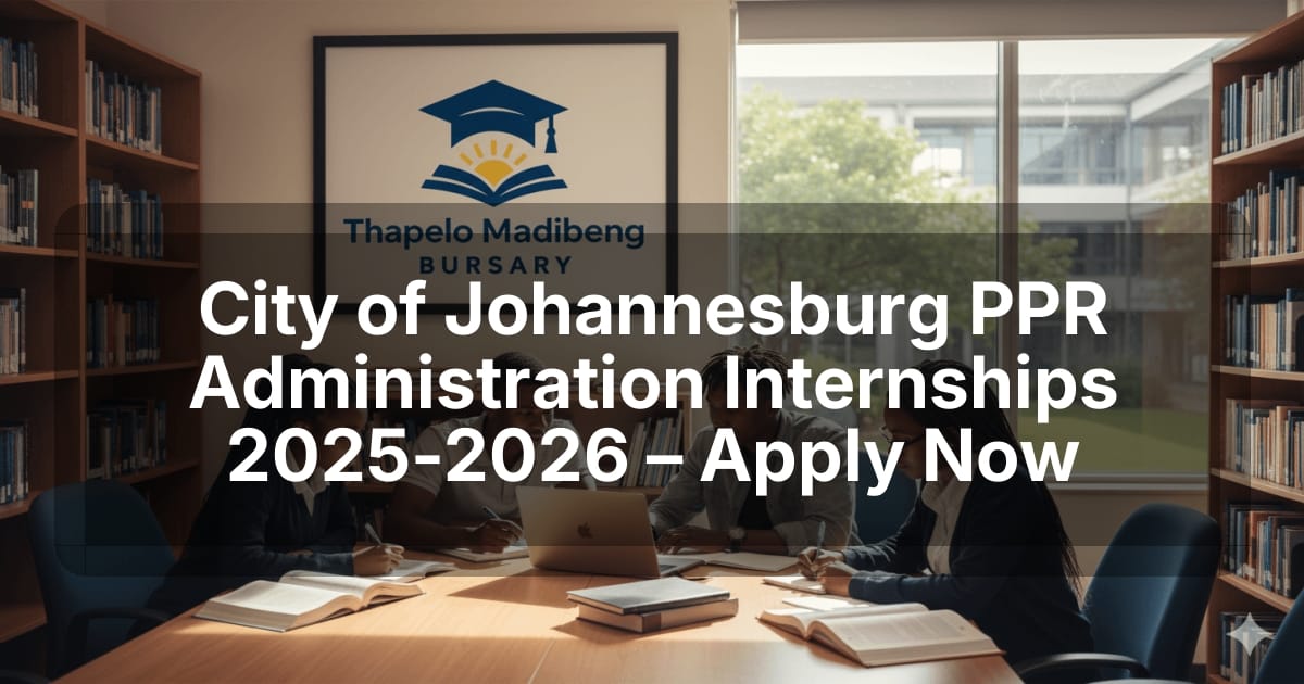 City of Johannesburg PPR Administration Internships 2025‑2026 – Apply Now