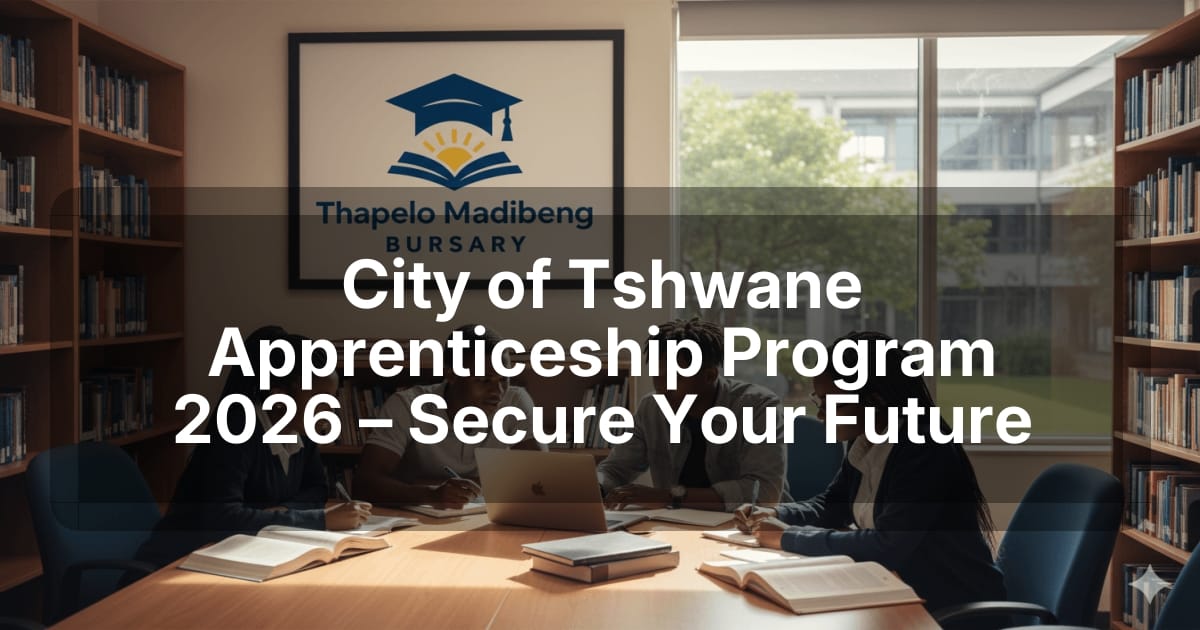 City of Tshwane Apprenticeship Program 2026 – Secure Your Future
