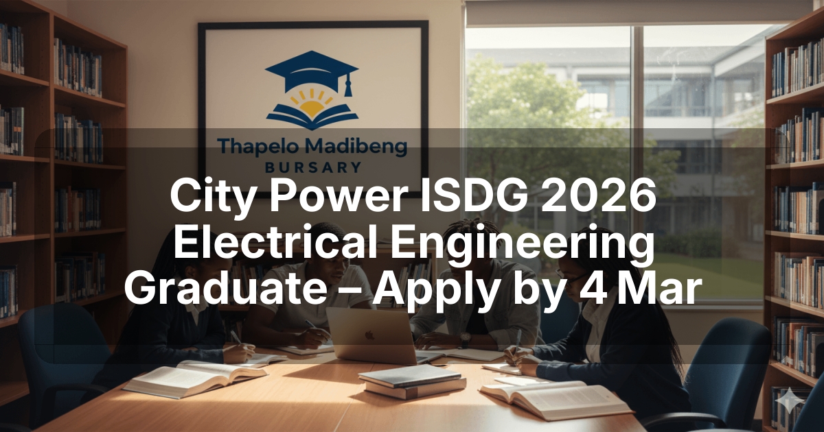 City Power ISDG 2026 Electrical Engineering Graduate – Apply by 4 Mar