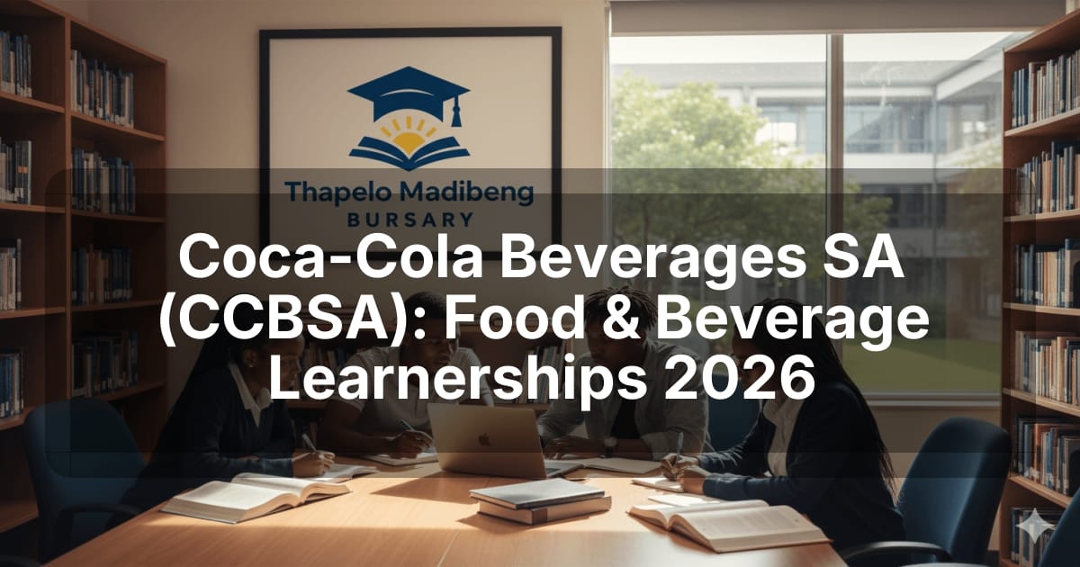 Coca-Cola Beverages SA (CCBSA): Food & Beverage Learnerships 2026
