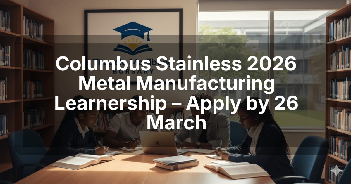 Columbus Stainless 2026 Metal Manufacturing Learnership – Apply by 26 March