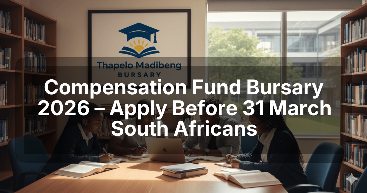 Compensation Fund Bursary 2026 – Apply Before 31 March South Africans