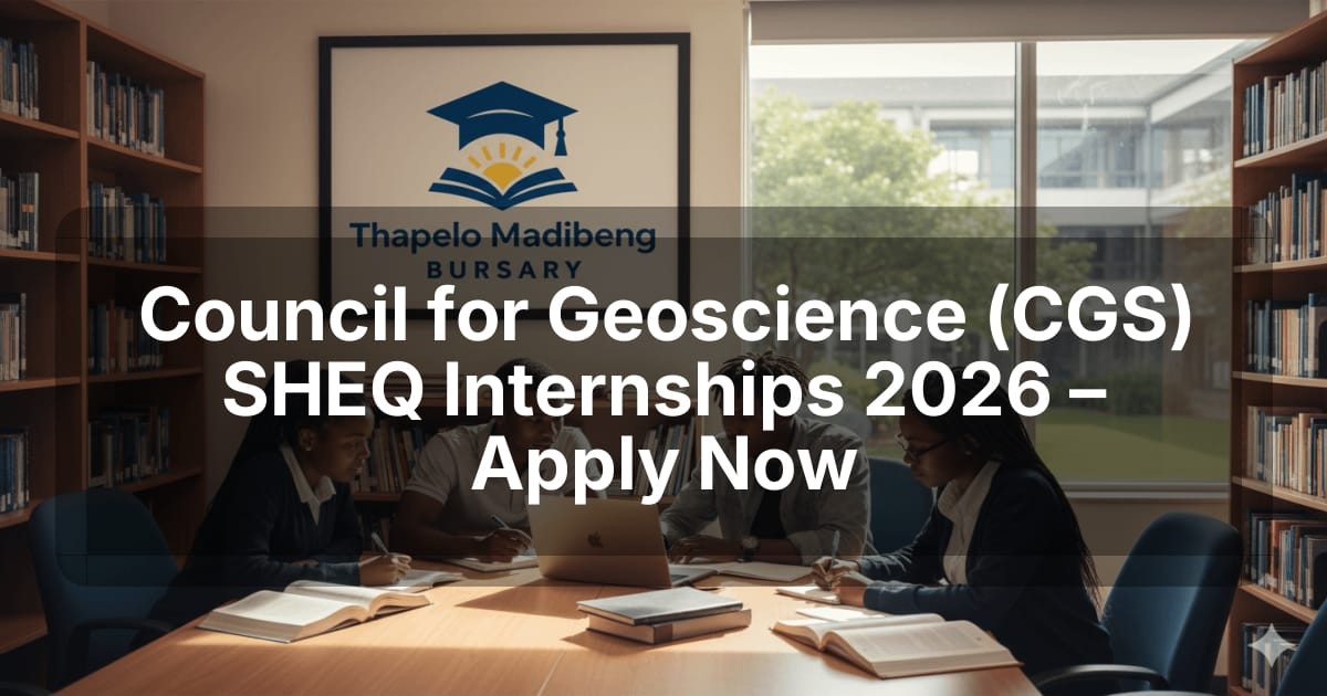 Council for Geoscience (CGS) SHEQ Internships 2026 – Apply Now