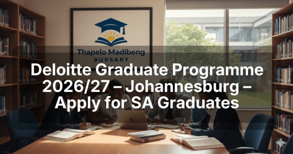 Deloitte Graduate Programme 2026/27 – Johannesburg – Apply for SA Graduates