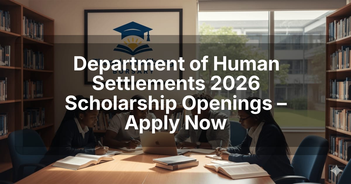 Department of Human Settlements 2026 Scholarship Openings – Apply Now