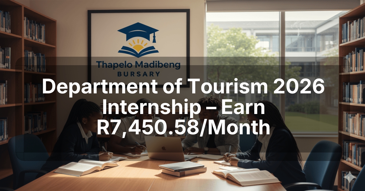 Department of Tourism 2026 Internship – Earn R7,450.58/Month