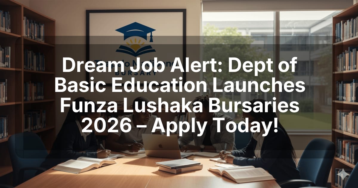 Dream Job Alert: Dept of Basic Education Launches Funza Lushaka Bursaries 2026 – Apply Today!