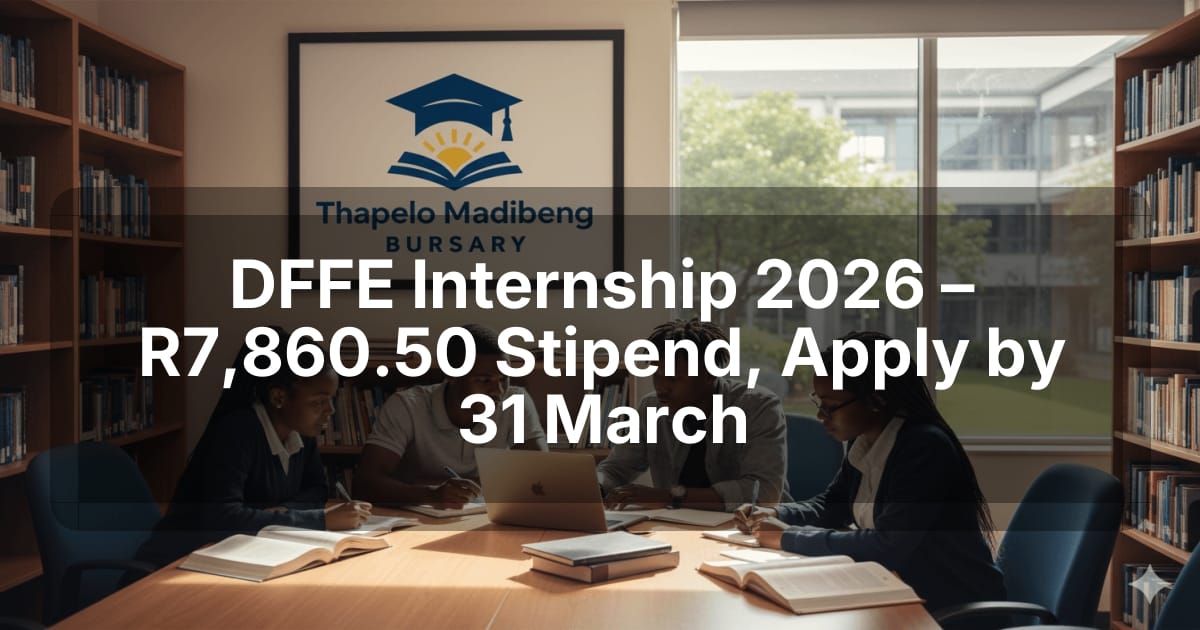 DFFE Internship 2026 – R7,860.50 Stipend, Apply by 31 March