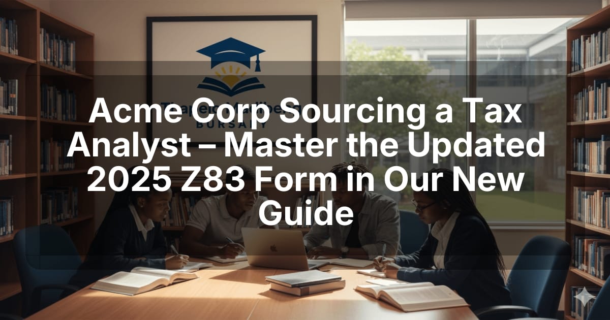Acme Corp Sourcing a Tax Analyst – Master the Updated 2025 Z83 Form in Our New Guide