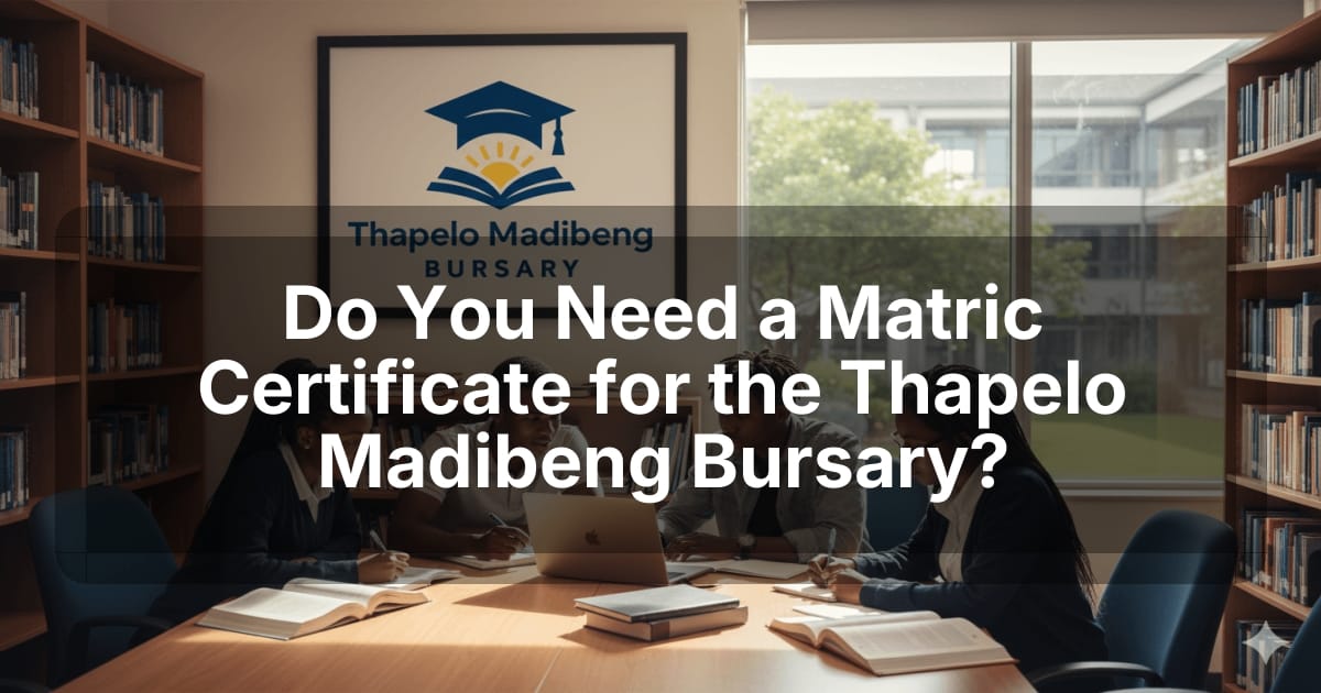 Do You Need a Matric Certificate for the Thapelo Madibeng Bursary?