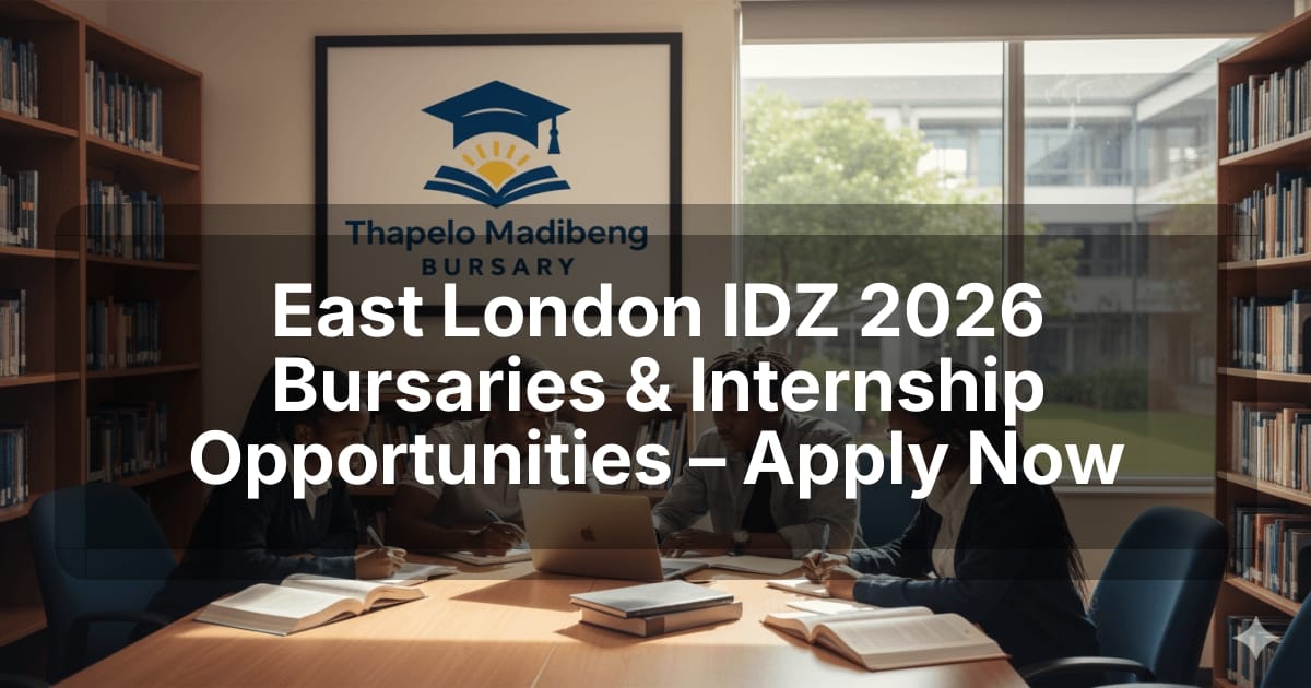 East London IDZ 2026 Bursaries & Internship Opportunities – Apply Now