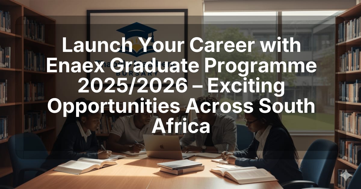 Launch Your Career with Enaex Graduate Programme 2025/2026 – Exciting Opportunities Across South Africa