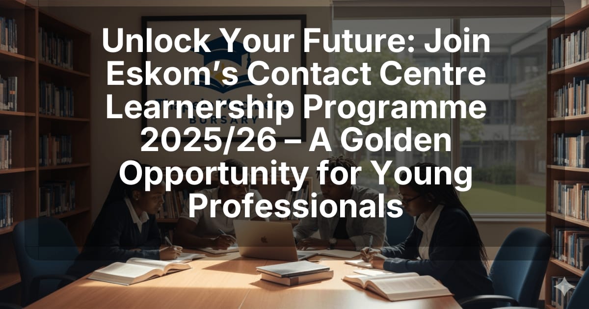 Unlock Your Future: Join Eskom’s Contact Centre Learnership Programme 2025/26 – A Golden Opportunity for Young Professionals