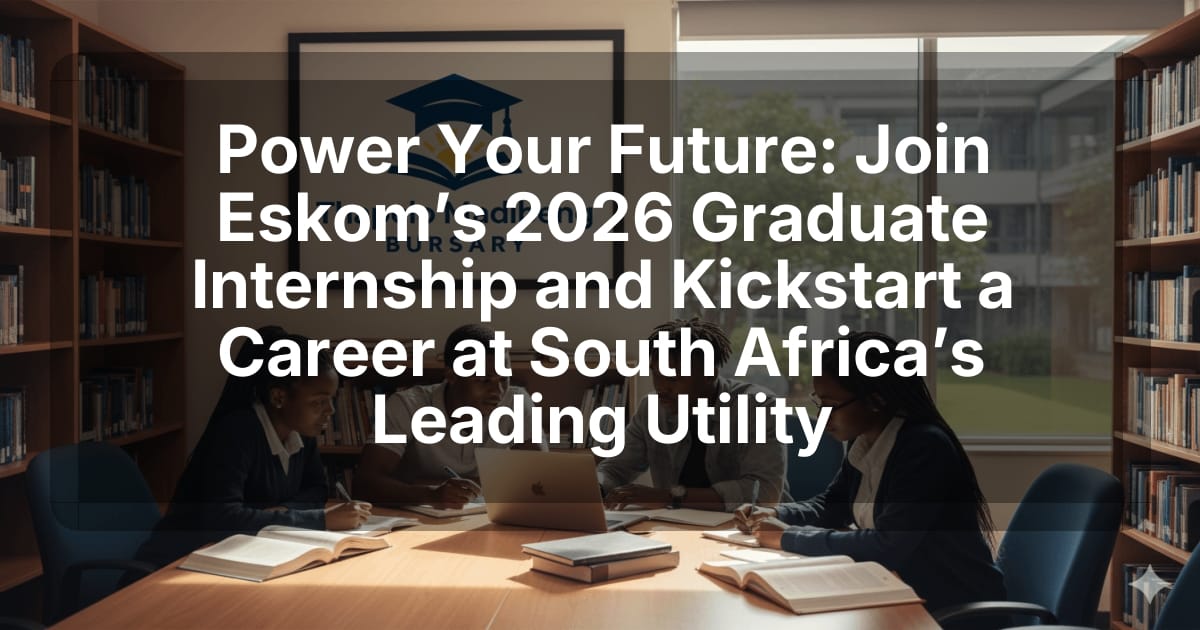 Power Your Future: Join Eskom’s 2026 Graduate Internship and Kickstart a Career at South Africa’s Leading Utility