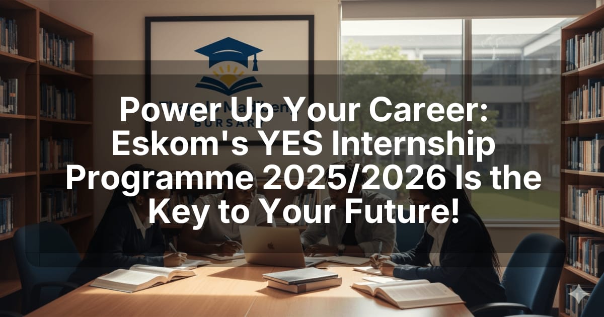Power Up Your Career: Eskom's YES Internship Programme 2025/2026 Is the Key to Your Future!