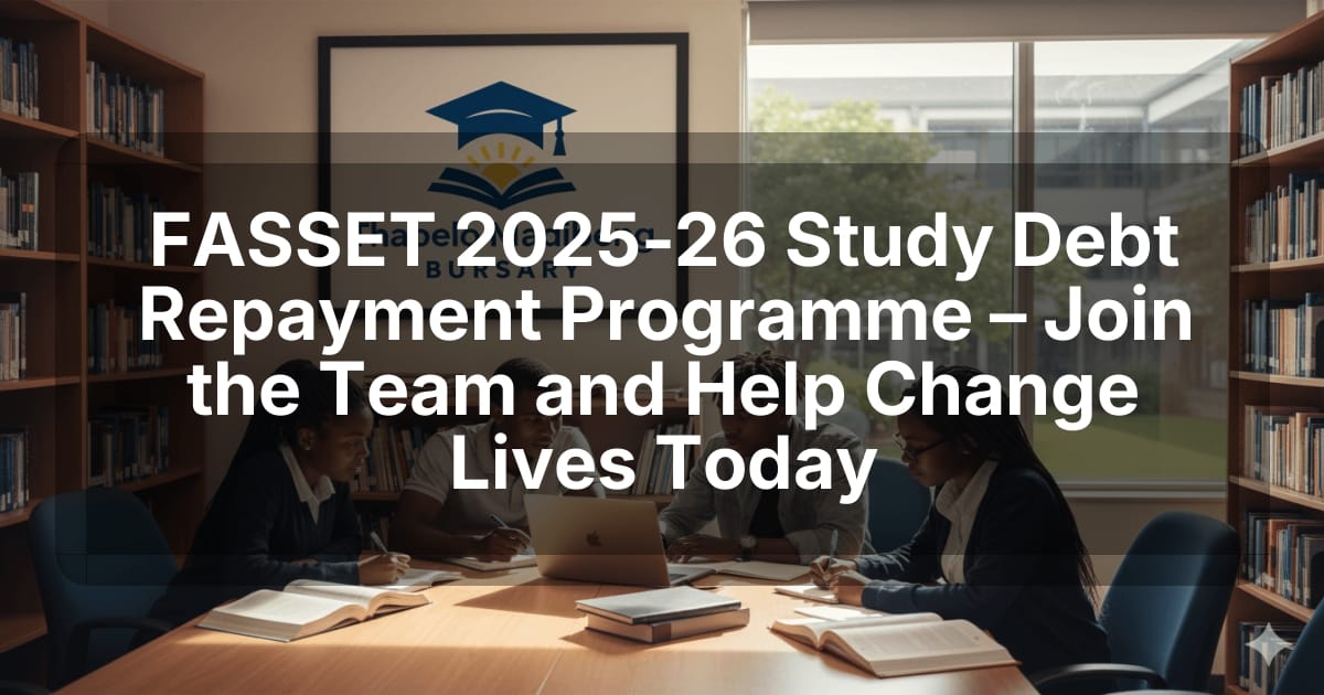 FASSET 2025‑26 Study Debt Repayment Programme – Join the Team and Help Change Lives Today