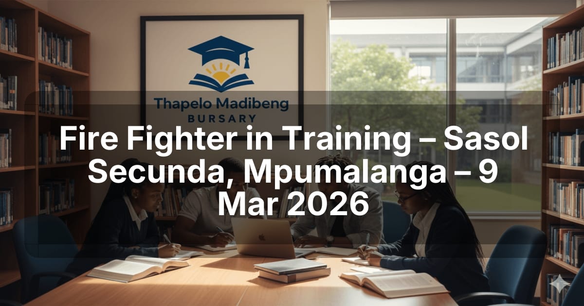 Fire Fighter in Training – Sasol Secunda, Mpumalanga – 9 Mar 2026
