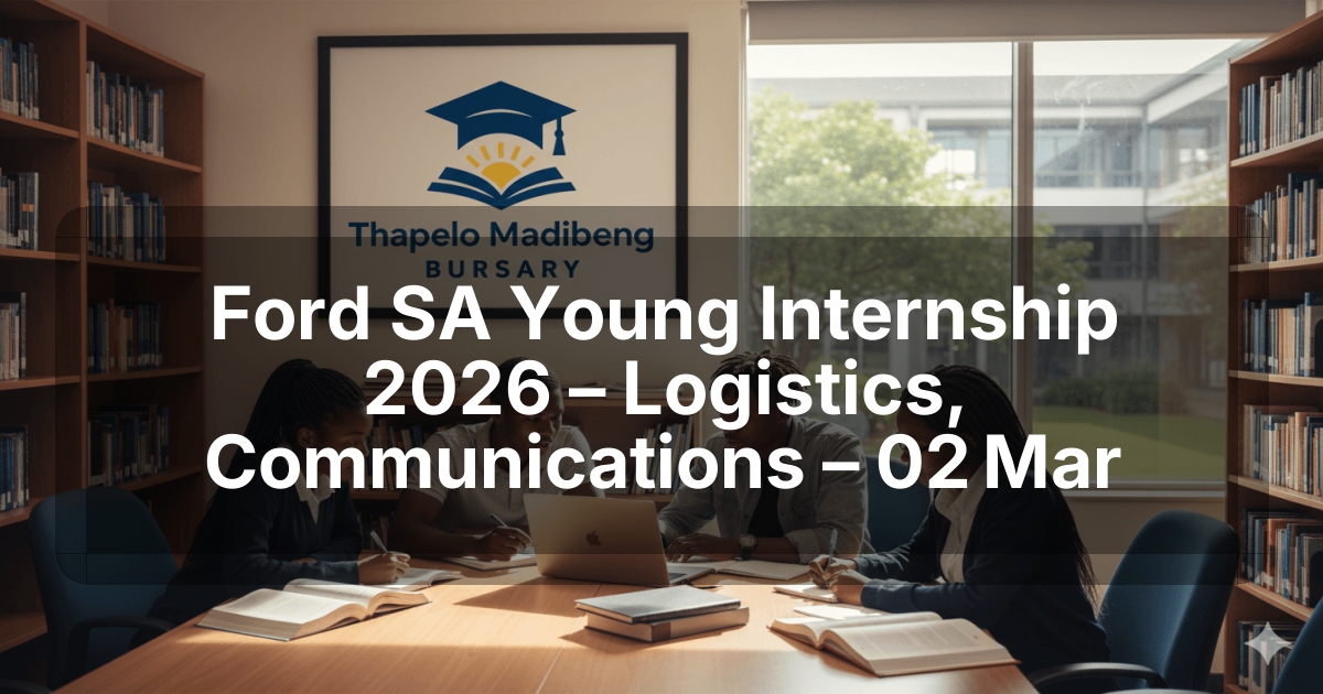 Ford SA Young Internship 2026 – Logistics, Communications – 02 Mar
