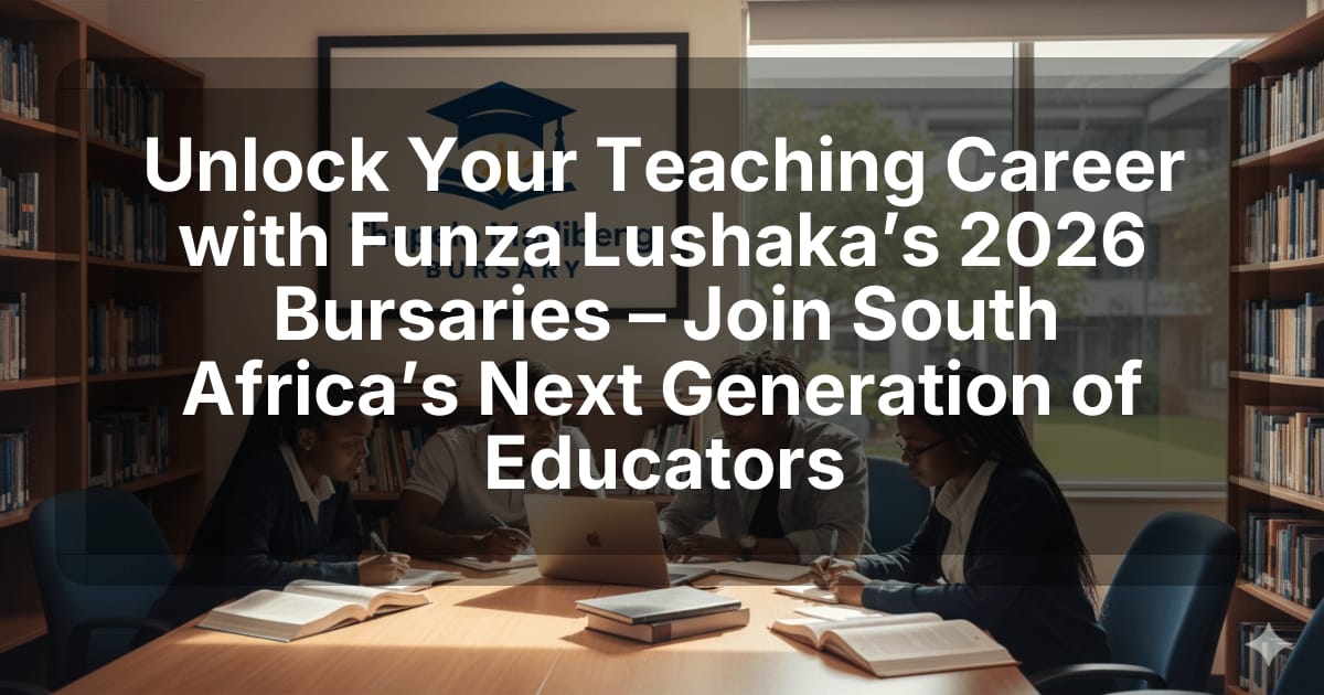 Unlock Your Teaching Career with Funza Lushaka’s 2026 Bursaries – Join South Africa’s Next Generation of Educators