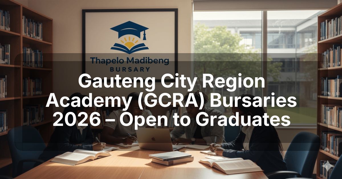 Gauteng City Region Academy (GCRA) Bursaries 2026 – Open to Graduates