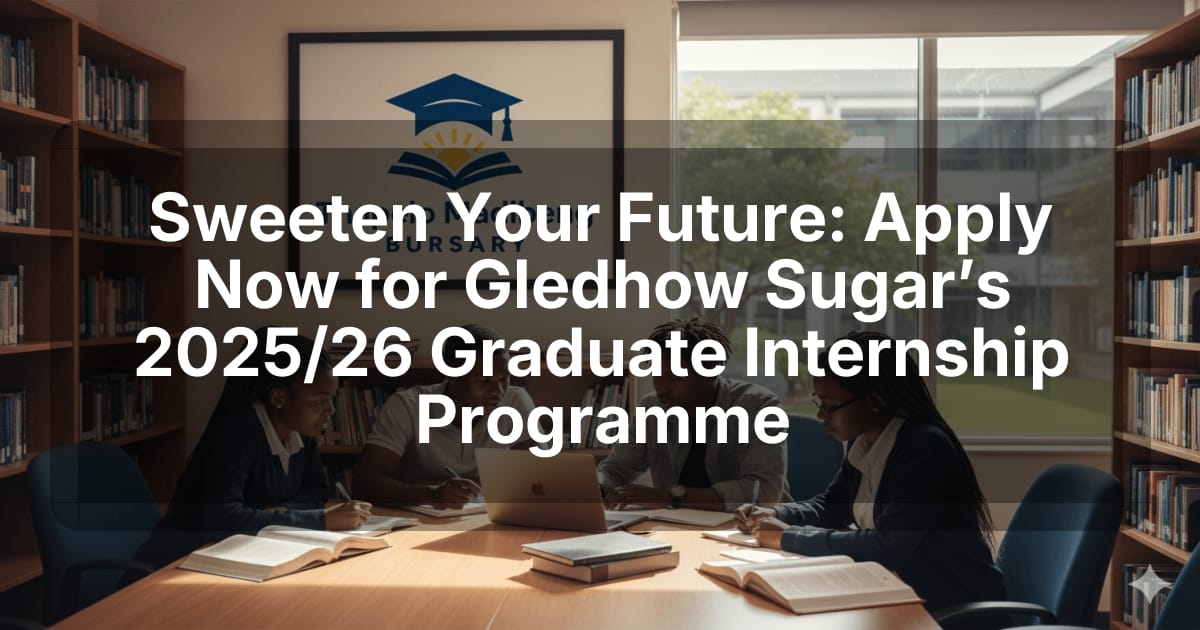 Sweeten Your Future: Apply Now for Gledhow Sugar’s 2025/26 Graduate Internship Programme