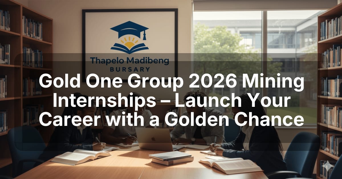 Gold One Group 2026 Mining Internships – Launch Your Career with a Golden Chance