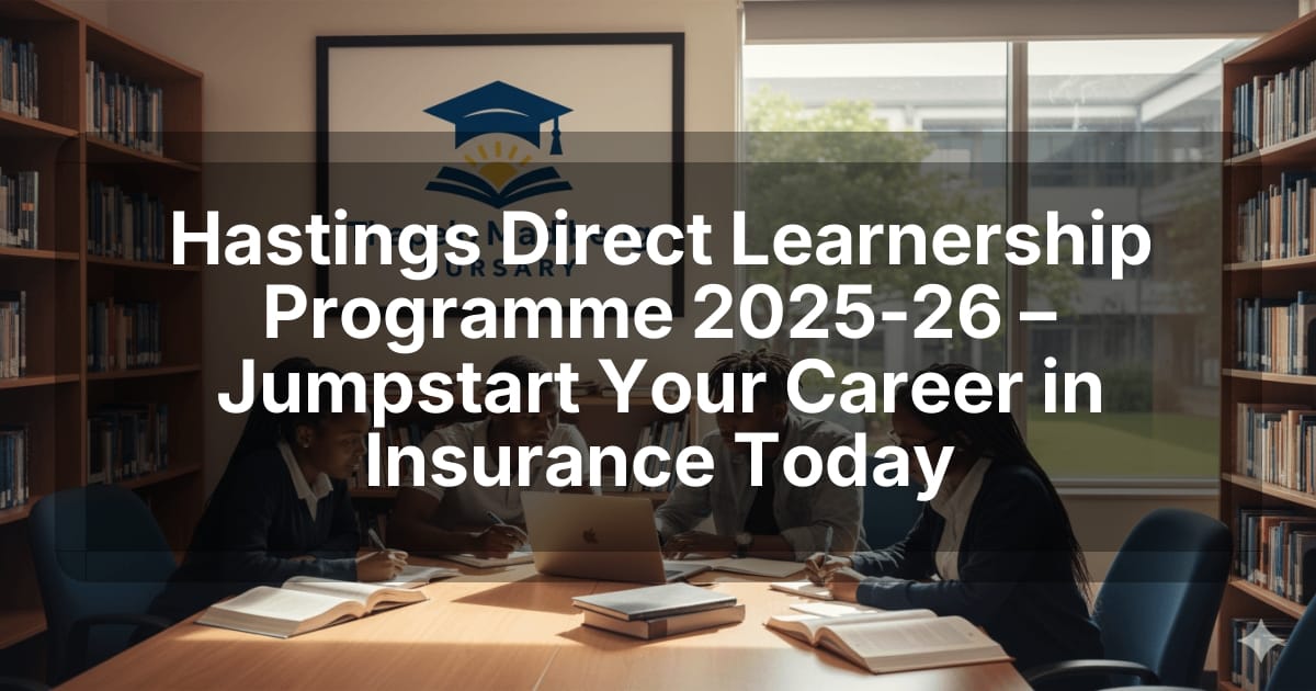 Hastings Direct Learnership Programme 2025‑26 – Jumpstart Your Career in Insurance Today