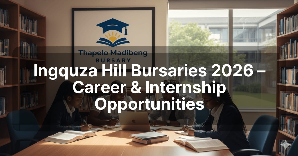 Ingquza Hill Bursaries 2026 – Career & Internship Opportunities